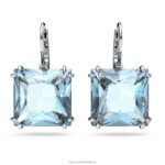 visiace náušnice tisícročia štvorcový rez, modrá, rhodiovaná B8ZNT804 Swarovski šperky