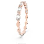 vittore prsteň markýzový strih, biela, pozlátená ružovým zlatom B8ZNT1008 Swarovski šperky - Image 4