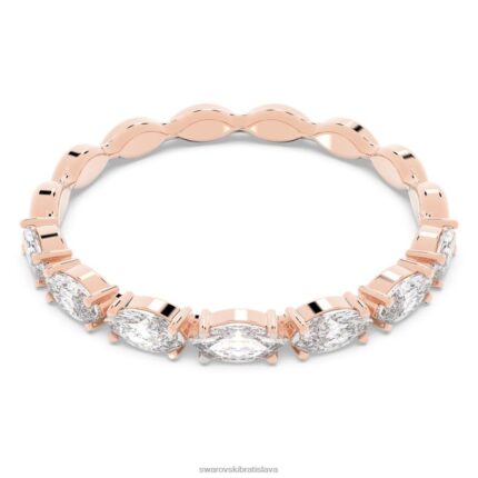 vittore prsteň markýzový strih, biela, pozlátená ružovým zlatom B8ZNT1008 Swarovski šperky