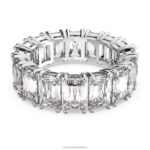 vittore prsteň obdĺžnikový rez, biela, rhodiovaná B8ZNT998 Swarovski šperky