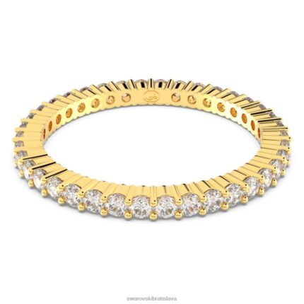 vittore prsteň okrúhly výbrus, biely, pozlátený B8ZNT1002 Swarovski šperky