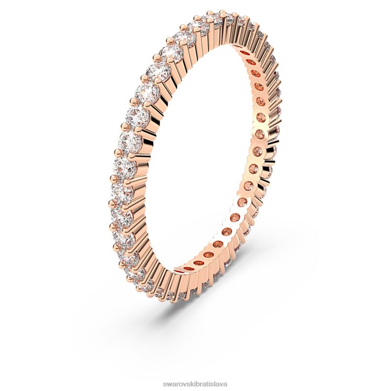 vittore prsteň okrúhly výbrus, biely, pozlátený ružovým zlatom B8ZNT1013 Swarovski šperky - Image 2