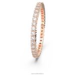 vittore prsteň okrúhly výbrus, biely, pozlátený ružovým zlatom B8ZNT1013 Swarovski šperky - Image 3