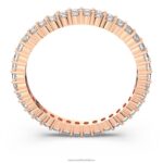 vittore prsteň okrúhly výbrus, biely, pozlátený ružovým zlatom B8ZNT1013 Swarovski šperky - Image 4