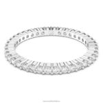vittore prsteň okrúhly výbrus, biely, rhodiovaný B8ZNT1001 Swarovski šperky