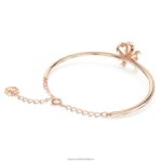volta náramok mašľa, biela, pozlátená ružovým zlatom B8ZNT510 Swarovski šperky - Image 5