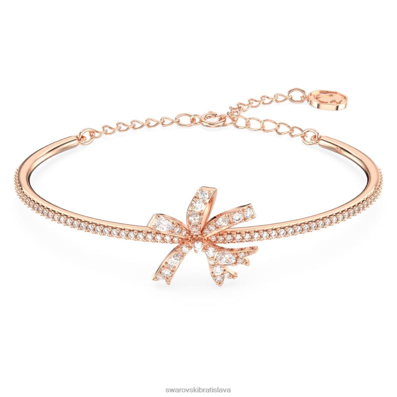 volta_naramok_masla_biela_pozlatena_ruzovym_zlatom_b8znt510_swarovski_sperky.jpg volta náramok mašľa, biela, pozlátená ružovým zlatom B8ZNT510 Swarovski šperky - Image 1
