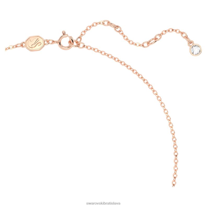 volta y prívesok mašľa, ružová, pozlátená ružovým zlatom B8ZNT247 Swarovski šperky - Image 3