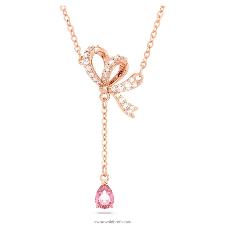 volta_y_privesok_masla_ruzova_pozlatena_ruzovym_zlatom_b8znt247_swarovski_sperky.jpg volta y prívesok mašľa, ružová, pozlátená ružovým zlatom B8ZNT247 Swarovski šperky - Image 1