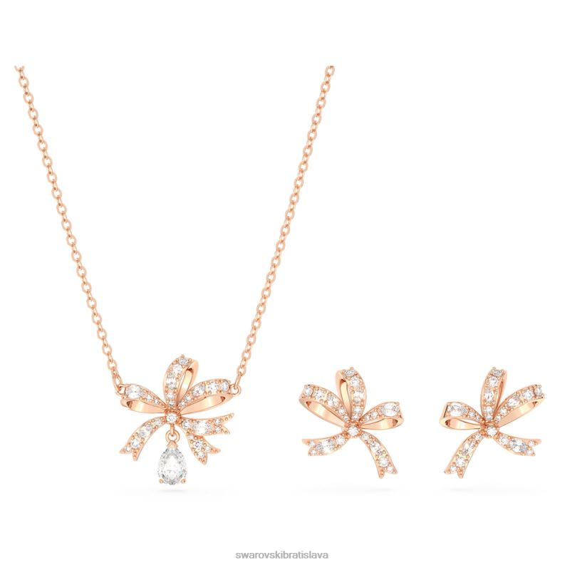 voltova_suprava_masla_biela_pozlatena_ruzovym_zlatom_b8znt391_swarovski_sperky.jpg voltová súprava mašľa, biela, pozlátená ružovým zlatom B8ZNT391 Swarovski šperky - Image 1