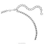 voltový prívesok srdce, biele, rhodiované B8ZNT262 Swarovski šperky - Image 4