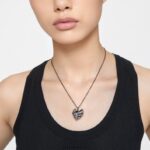 voltový prívesok srdce, čierne, potiahnuté ruténiom B8ZNT210 Swarovski šperky - Image 2