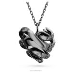 voltový prívesok srdce, čierne, potiahnuté ruténiom B8ZNT210 Swarovski šperky - Image 4