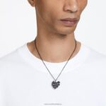 voltový prívesok srdce, čierne, potiahnuté ruténiom B8ZNT210 Swarovski šperky - Image 5