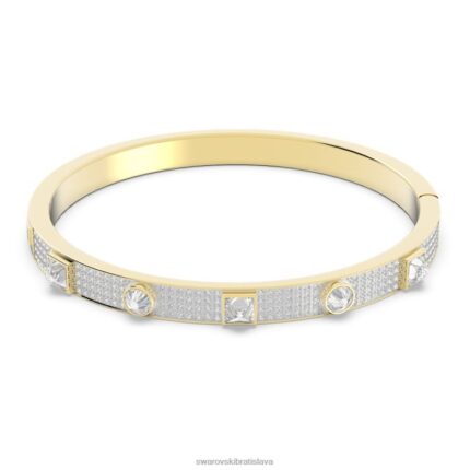 vzrušujúci náramok zmiešané rezy, dlažba, biela, pozlátená B8ZNT628 Swarovski šperky