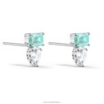 zaujmú napichovacie náušnice zmiešané rezy, modrá, rhodiované B8ZNT860 Swarovski šperky - Image 4