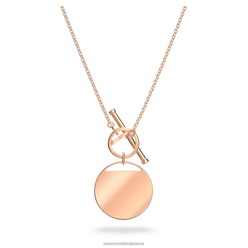 zázvorový t bar náhrdelník biele, pozlátené ružovým zlatom B8ZNT127 Swarovski šperky - Image 4