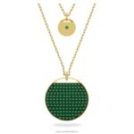 zázvorový vrstvený prívesok zelená, pozlátená B8ZNT307 Swarovski šperky