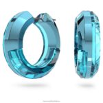 žiarivé kruhové náušnice vyhlásenie, okrúhly tvar, modrá B8ZNT922 Swarovski šperky