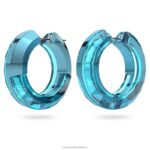 žiarivé kruhové náušnice vyhlásenie, okrúhly tvar, modrá B8ZNT922 Swarovski šperky - Image 3