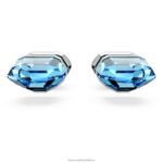žiarivé napichovacie náušnice modrá, rhodiovaná B8ZNT713 Swarovski šperky - Image 3