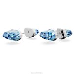 žiarivé napichovacie náušnice modrá, rhodiovaná B8ZNT713 Swarovski šperky - Image 4
