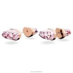 žiarivé napichovacie náušnice ružové, pozlátené ružovým zlatom B8ZNT737 Swarovski šperky - Image 4